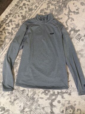 Orage Men's Gray Quarter-Zip Performance Sweater